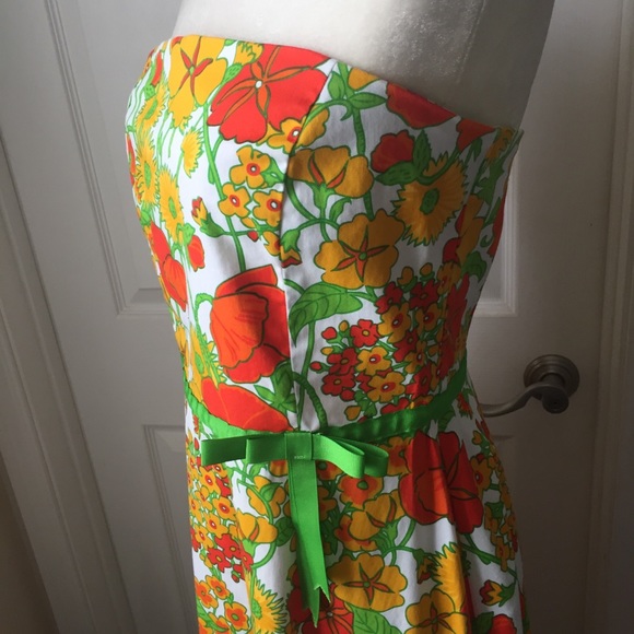 Eva Franco Cotton Strapless Dress. 10 - Picture 5 of 11